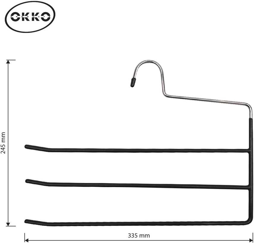 Okko Goclever PVC DIPPED PANT HANGER LS16BTF Juodas