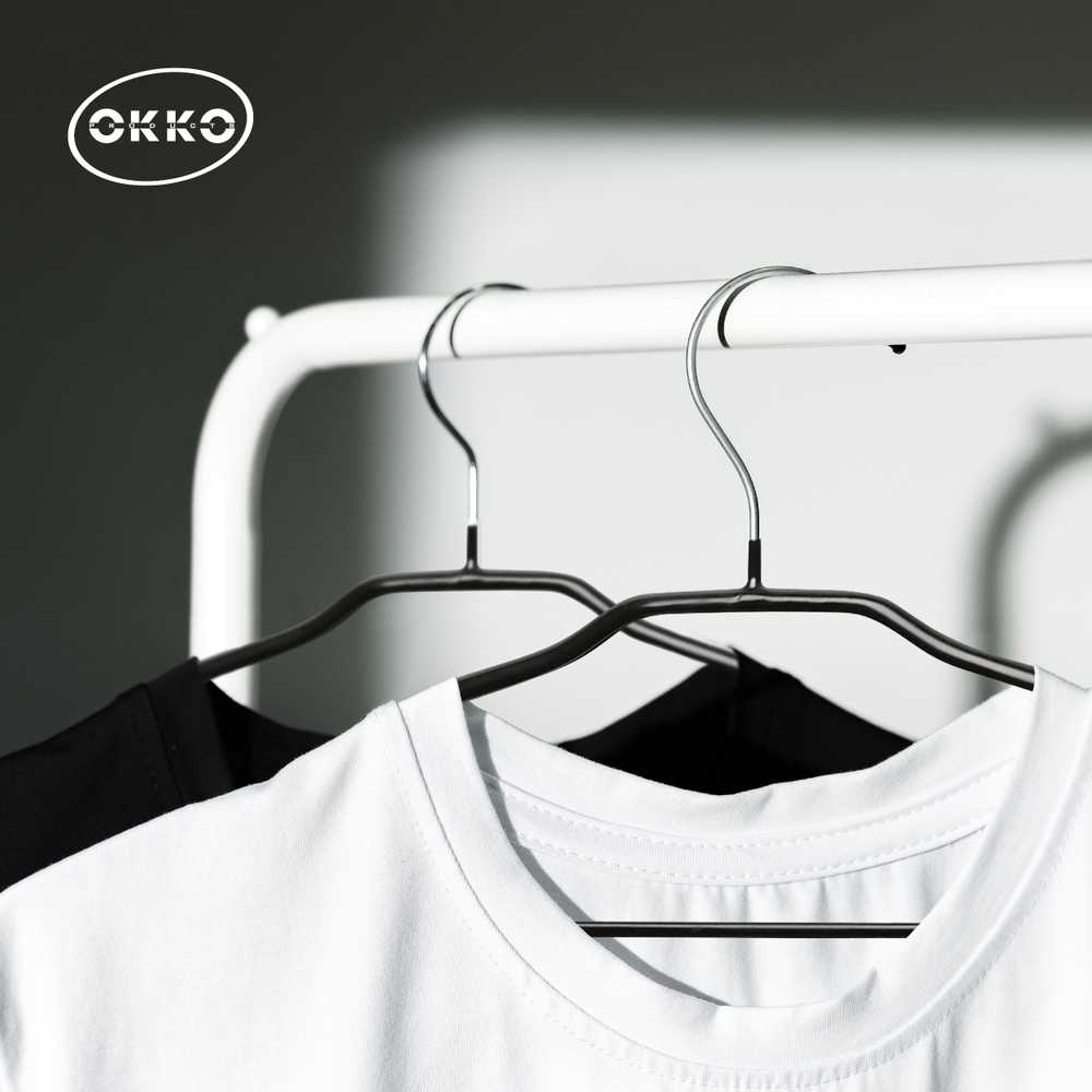 Okko Domoletti PVC DIPPED HANGER LSMD025 Juodas 5PCS