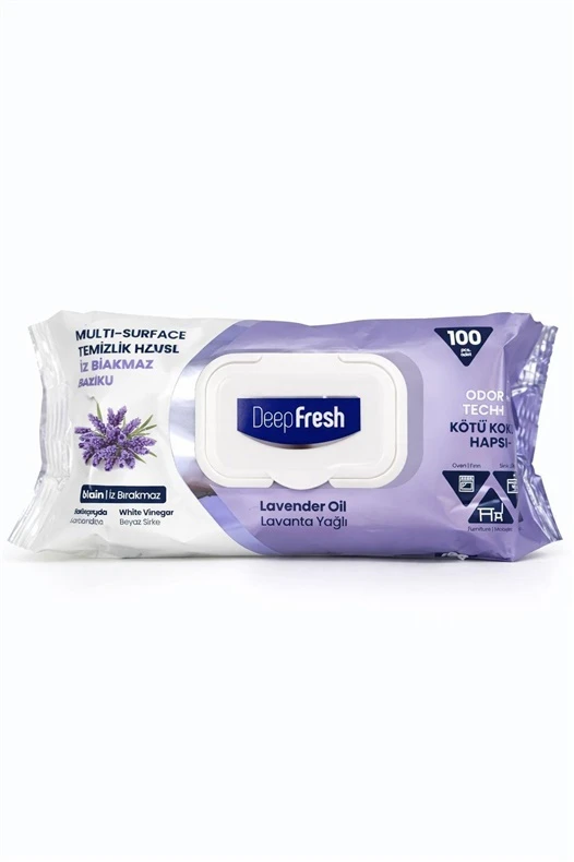 Lumarko Deep_Fresh Drėgnos levandų servetėlės paviršiams Deep Fresh, 100 vnt.