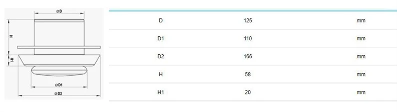 Drėkintuvas Haushalt Oro disko vožtuvas A 125 VRF. ABS