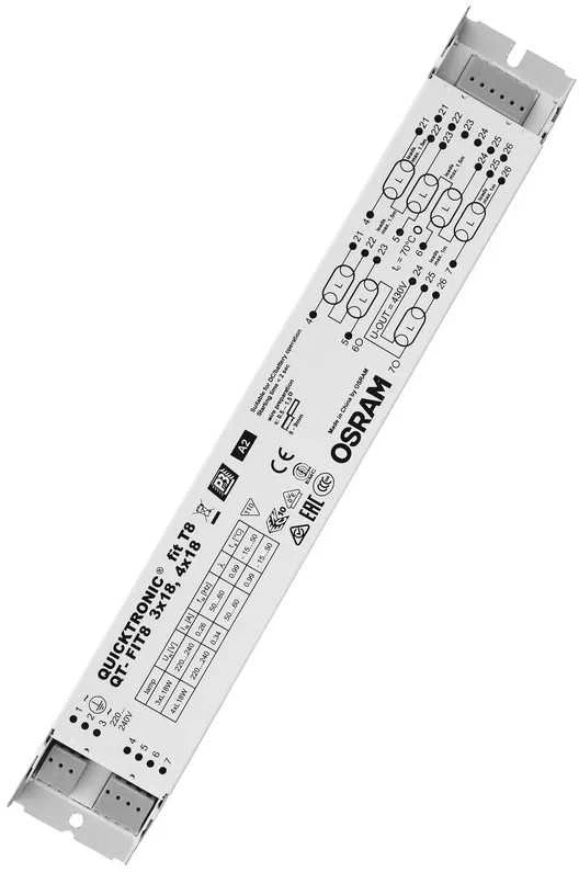 Osram elektroninis balastas linijinėms liuminescencinėms lempoms QT-FIT8 3x18,4x18 - 4008321294302