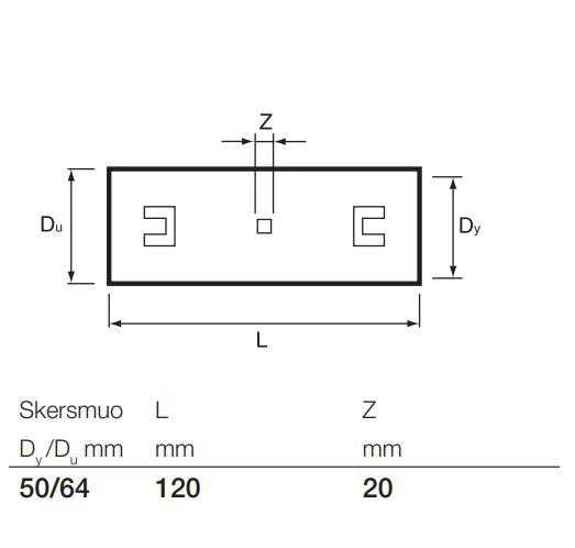 Drenažo vamzdžių jungiamoji mova Wavin, Ø 50 mm
