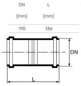Magnaplast Vidaus kanalizacijos dviguba mova Ultra dB, Ø 110 mm