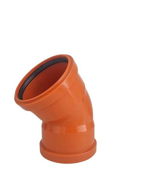 Lauko kanalizacijos dvimovė alkūnė Magnaplast, Ø 110 mm, 45°