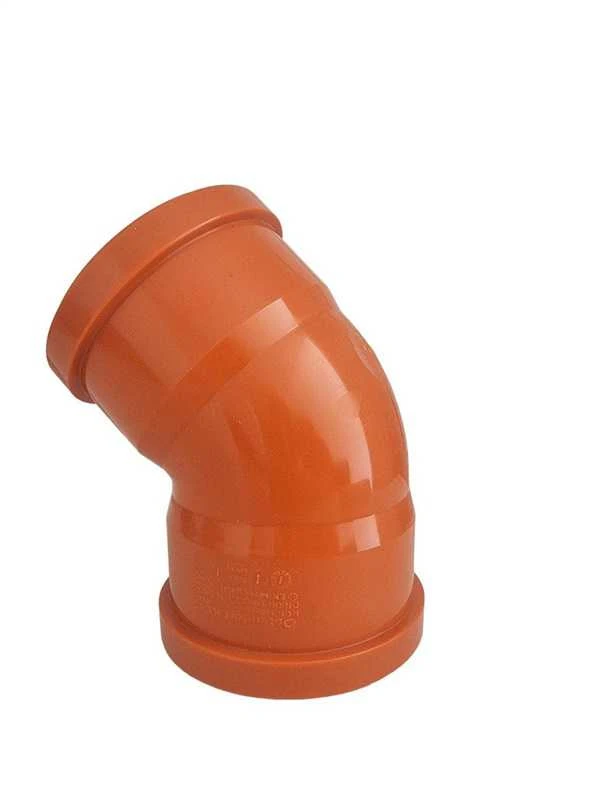 Lauko kanalizacijos dvimovė alkūnė Magnaplast, Ø 110 mm, 45°