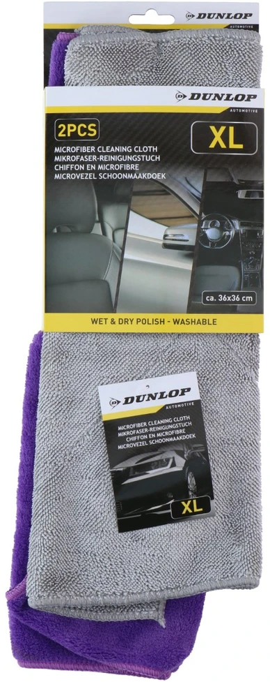 Dunlop Automobilinių mikropluošto valymo šluosčių rinkinys XL Donlop