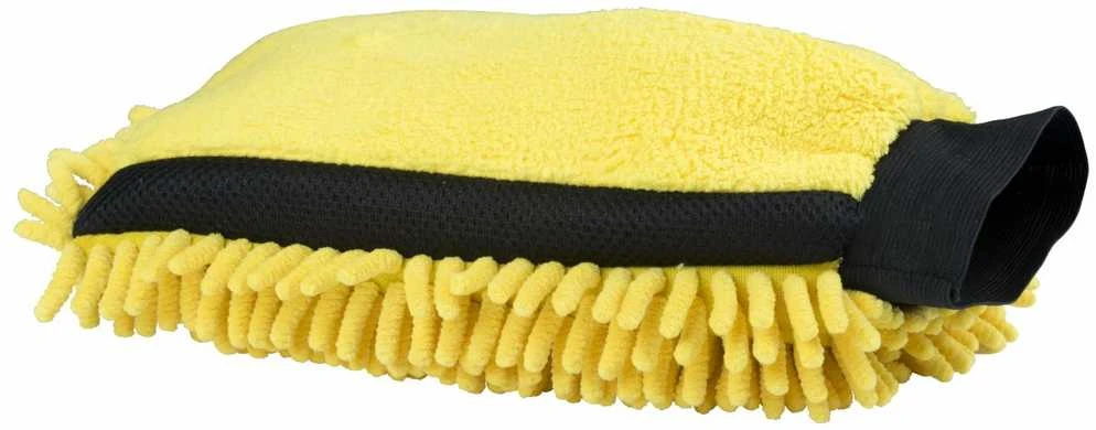 DUNLOP 418148 2-in-1 ŠENILINĖ AUTOMOBILIO PLOVIMO PIRŠTINĖ IŠ MIKROPLUOŠTO IR ŠLUOTELIŲ