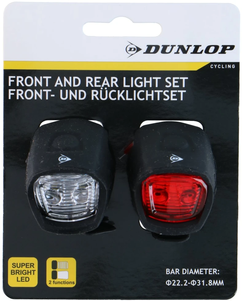Dunlop Silikoninių LED dviračių lempų rinkinys