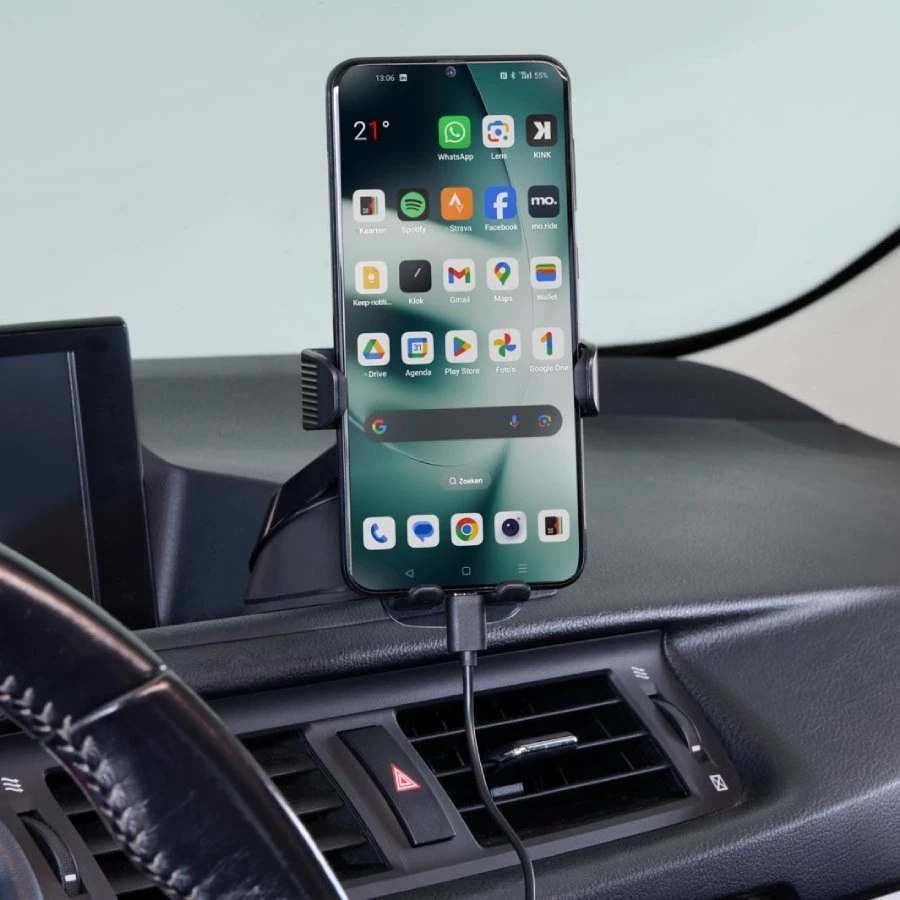 AUTOMOBILINIS TELEFONO LAIKIKLIS, BESISUKANTIS 360 LAIPSNIŲ KAMPU, 2 MONTAVIMO BŪDAI DUNLOP 260761