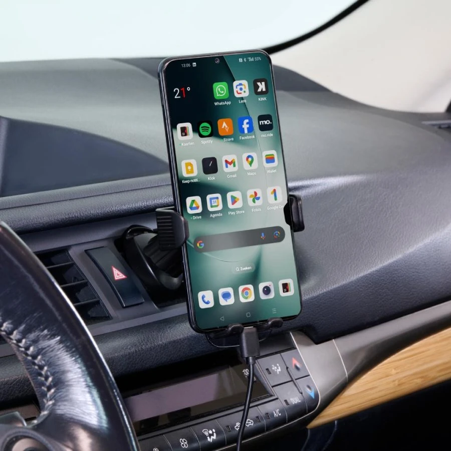 AUTOMOBILINIS TELEFONO LAIKIKLIS, BESISUKANTIS 360 LAIPSNIŲ KAMPU, 2 MONTAVIMO BŪDAI DUNLOP 260761