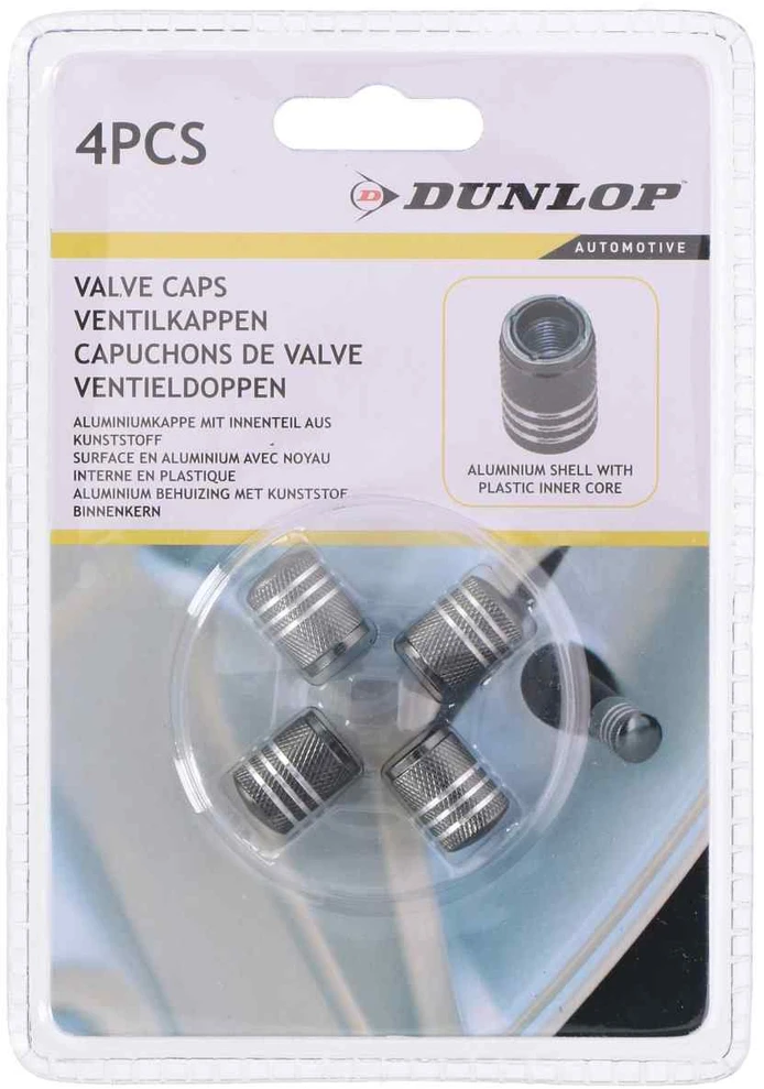 Dunlop Ventilių kamšteliai MICĪTE Ventilių Pilki 4gb