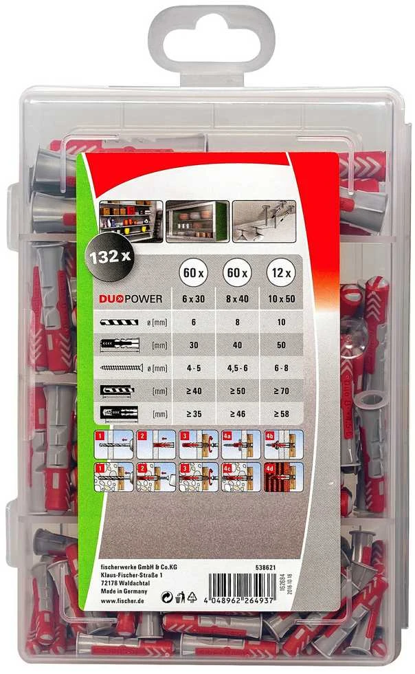 Kaiščių DuoPower rinkinys Profi-Box , Fischer 132 vnt.