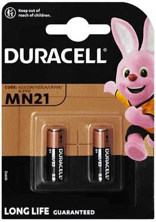 Elementai DURACELL MN21/A23. 12V. 2 vnt.