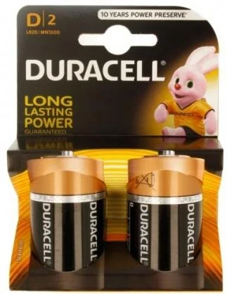 Elementai DURACELL. D/LR20. 1,5 V. 2 vnt.