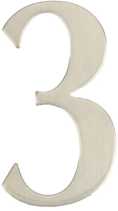 Haushalt Durų numeris „3“, nerūdijantis plienas, 62 mm