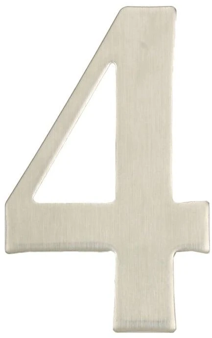 Haushalt Durų numeris „4“, nerūdijantis plienas, 62 mm