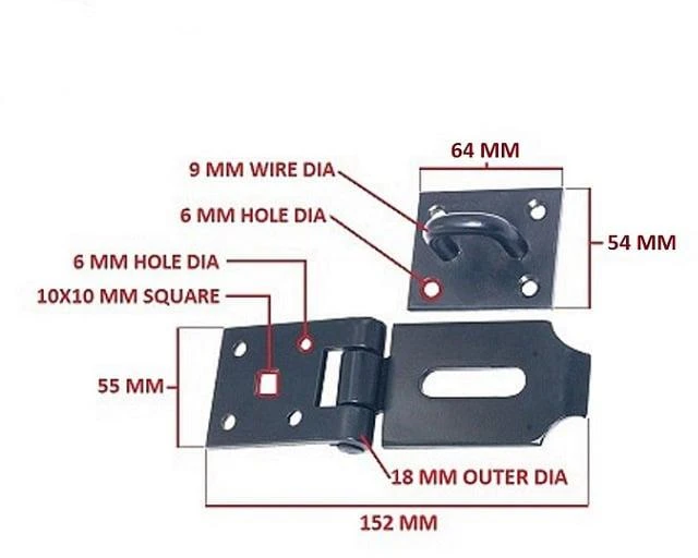 Sefa Verlag DOOR LATCH OKKO GB-1502 Juodas
