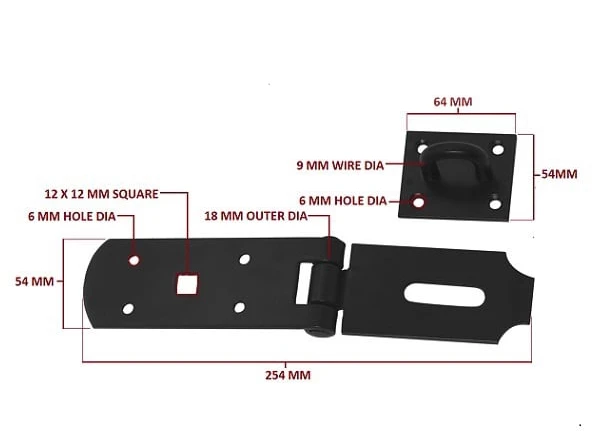 Sefa Verlag DOOR LATCH OKKO GB-1504 Juodas