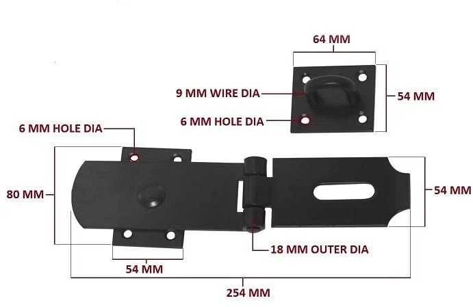 VDO Durų fiksatorius OKKO GB-1506 juodas