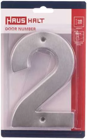 Haushalt Numeris "2", nerūdijančio plieno, 145 mm