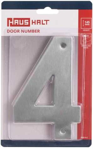 Haushalt Numeris "4", nerūdijančio plieno, 145 mm