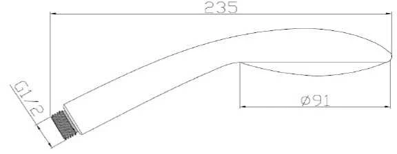 Dušo galvutė Disflex Isa D1950C, Ø 90 mm