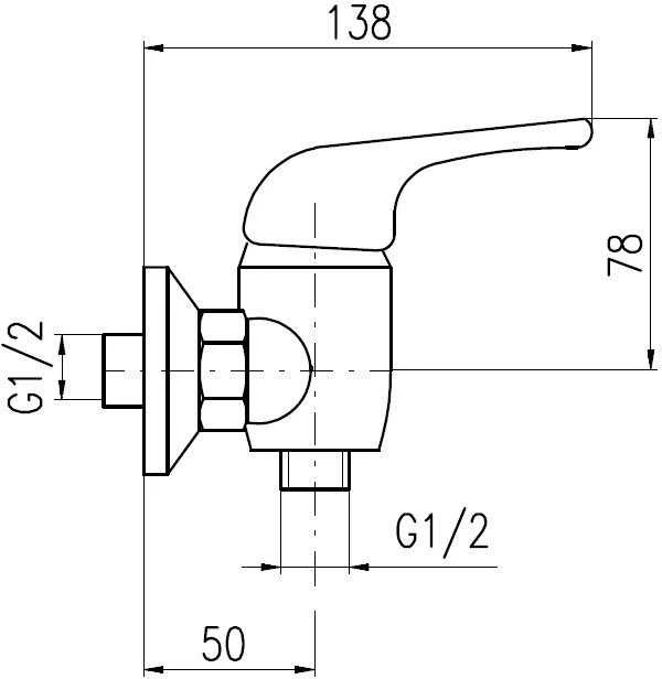 Dušo maišytuvas Domoletti SHOWER MIXER SELENGA ECO* DSEE080.5/1