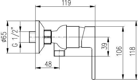 Dušo maišytuvas Domoletti SHOWER LEVER MIXER DVT481.5/1