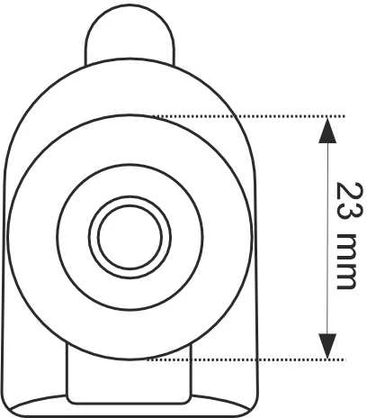 Thema Lux Thema_Lux Viengubi apatiniai ratukai dušo kabinai, Ø 23 mm, 2 vnt
