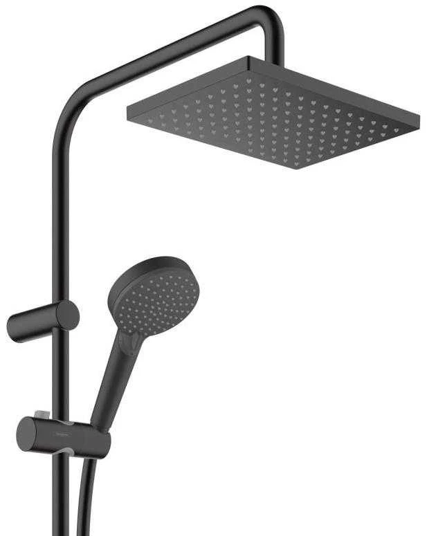 Dušo komplektas su termostatiniu maišytuvu Hansgrohe Vernis Shape, juoda sp.