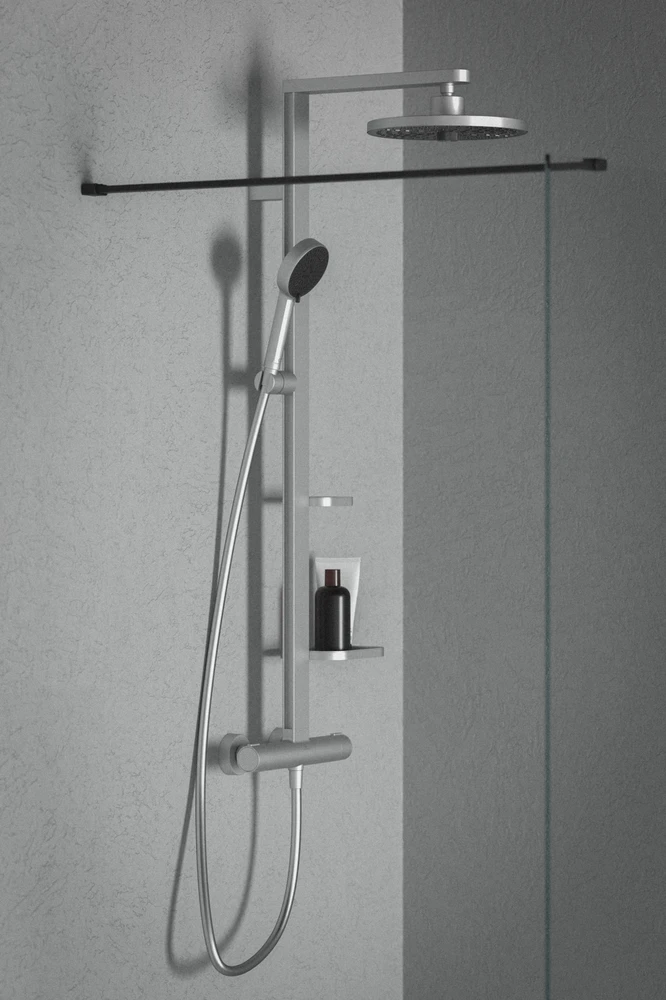 Ideal Standard Ideal_Standa TERMOSTATINIS DUŠO KOMPLEKTAS ALU+ SIDABRINIS MATINIS