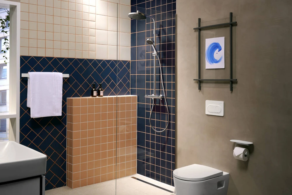Dušo komplektas su termostatiniu maišytuvu Hansgrohe Activera S240 1 Jet, chromo sp.