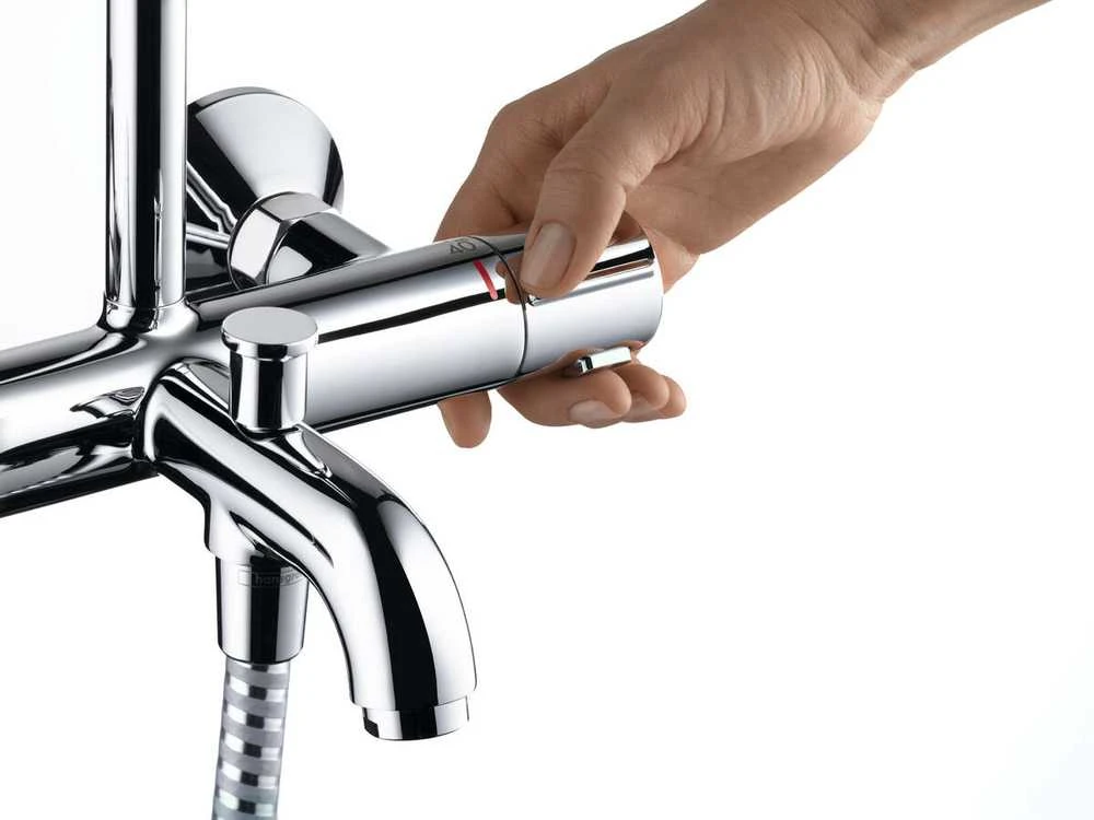 Dušo komplektas su termostatiniu maišytuvu Hansgrohe Vernis Shape, 26284000, chromas