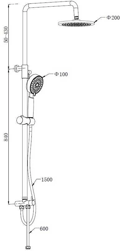 Domoletti SHOWER SET DX91021C-1