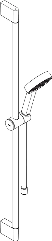 Dušas komplekts Hansgrohe Activera Select S 95 2jet EcoSmart 90, melna