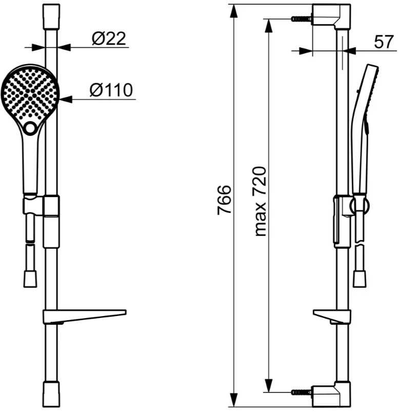 Dušo komplektas Oras Optima Style 2790N