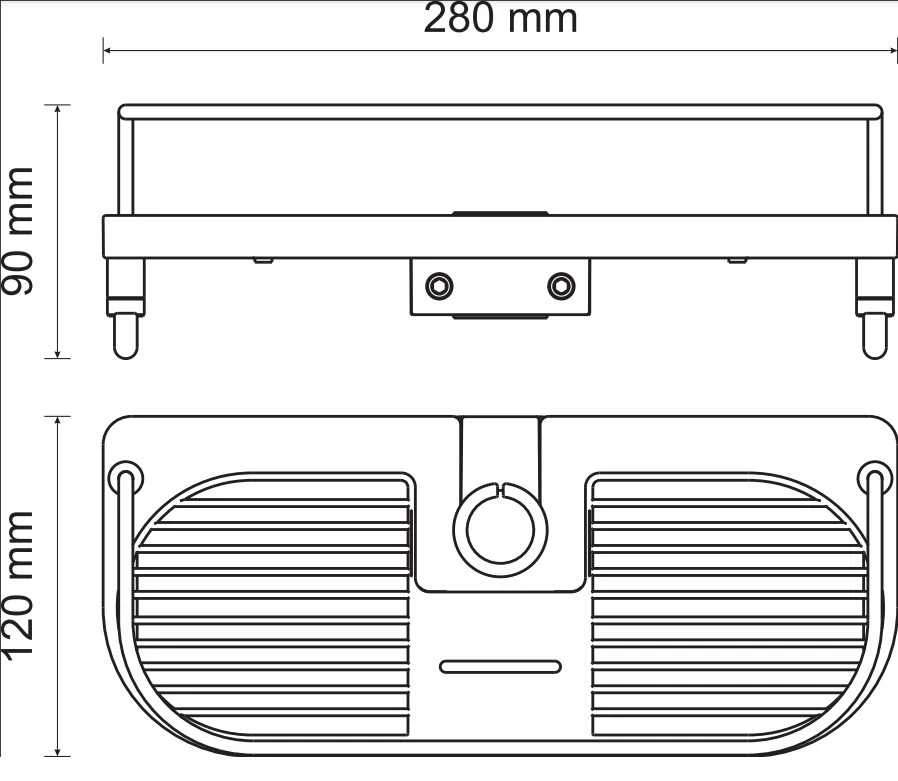 Dušo lentynėlė Ferro 65580.1, 280 mm x 90 mm x 120 mm, balta