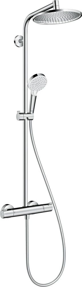 Dušo sistema su termostatiniu maišytuvu Hansgrohe Crometta S 240, sidabro spalvos.