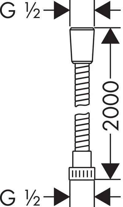 Dušas šļūtene Hansgrohe Metaflex 28264, 200 cm