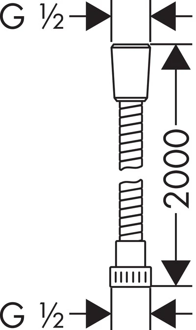 Dušas šļūtene Hansgrohe Metaflex 28264, 200 cm