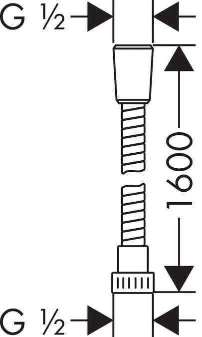 Dušas šļūtene Hansgrohe Metaflex 28266, 160 cm