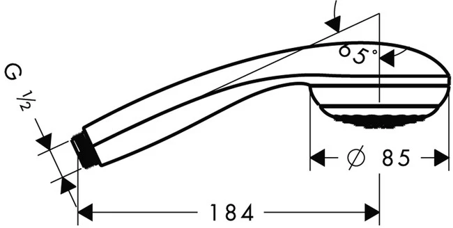 Dušo galvutė Hansgrohe Crometta 85 Mono, chromo sp., 8.5 cm