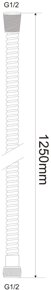 Dušo žarna AB 125cm Chromuota