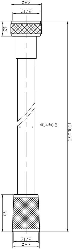 Dušo žarna AB Pilkas 150cm Pilka