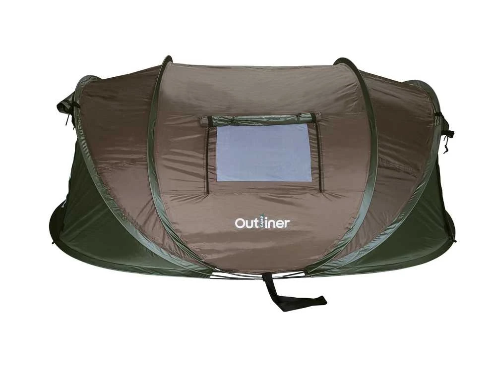 Dviguba palapinė Outliner RD-NT16-02, ruda/žalia, 240 cm x 145 cm x 95 cm