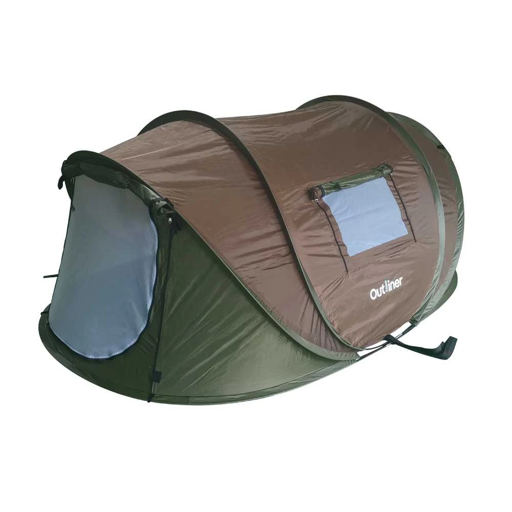 Dviguba palapinė Outliner RD-NT16-02, ruda/žalia, 240 cm x 145 cm x 95 cm
