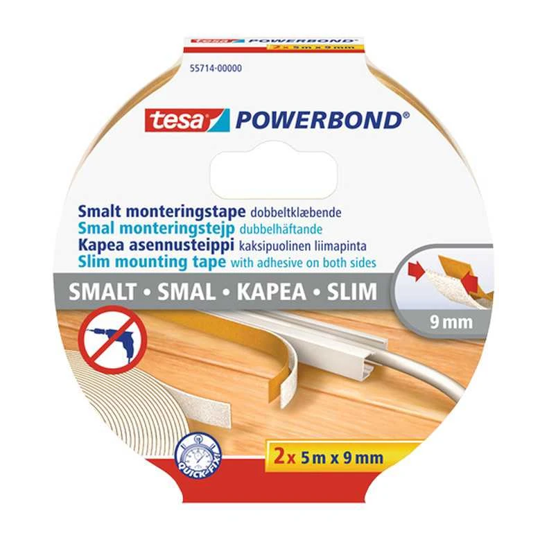 Dvipusė lipni juosta Tesa 55714-00000, dvipusė, 5 m x 0,9 cm