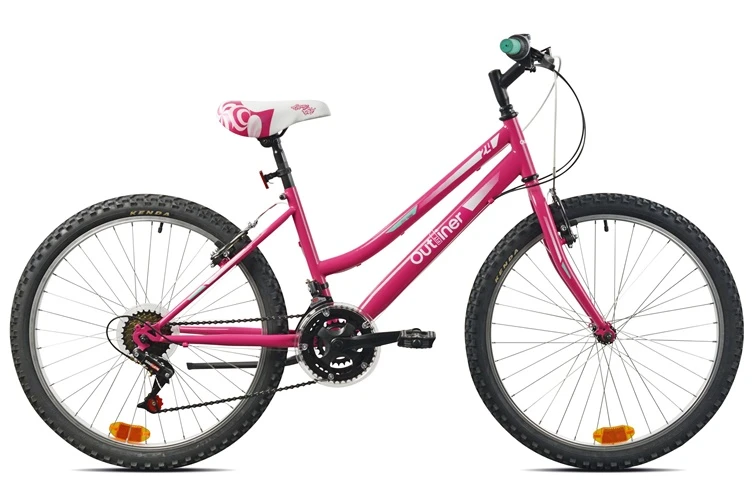 Outliner Dviratis MTB 24" plieno 18V rožinis vyriškas