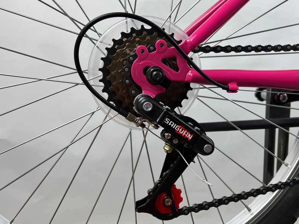 Outliner Dviratis MTB 24" plieno 18V rožinis vyriškas