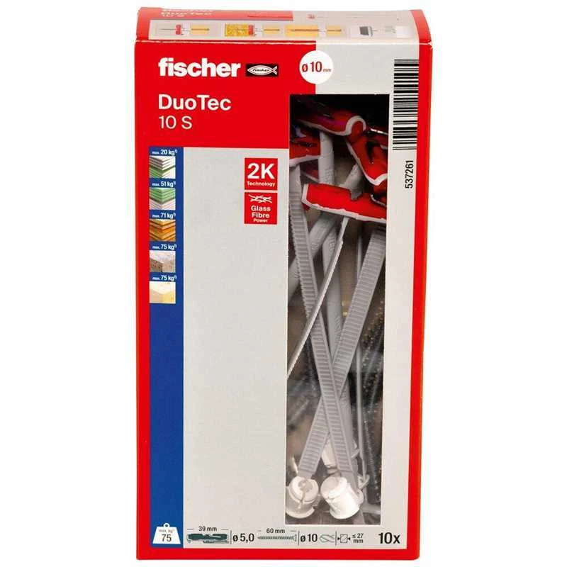 Kaištis Fischer DuoTec, 39 mm x 10 mm, 10 vnt.